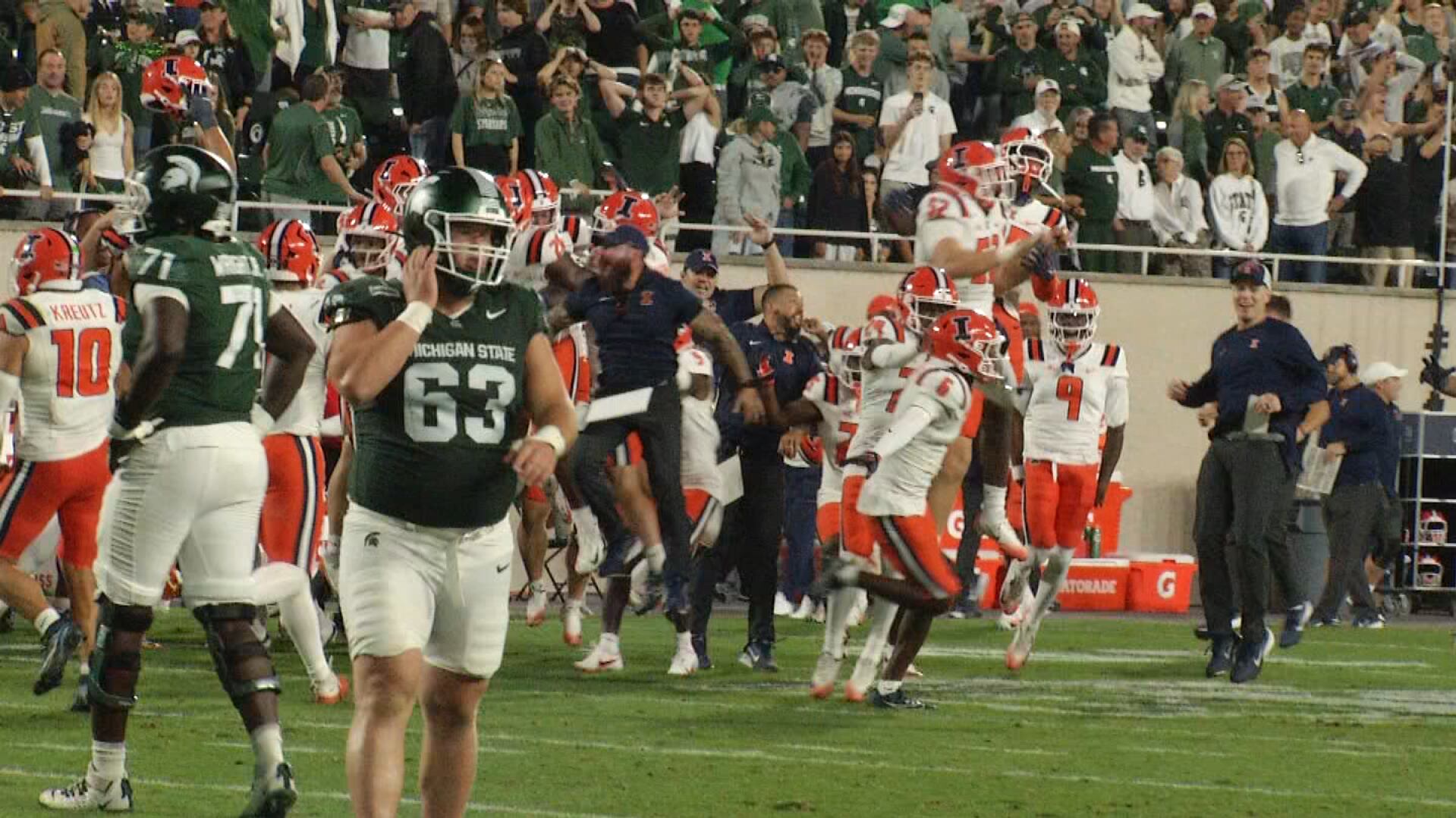 Michigan State Football Suffers Overtime Loss to Illinois After Failed Two-Point Conversion