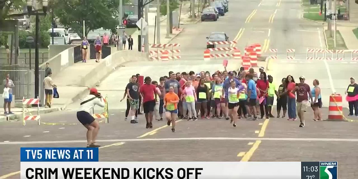 The bricks belong to the runners as Crim 49 kicks off in downtown Flint
