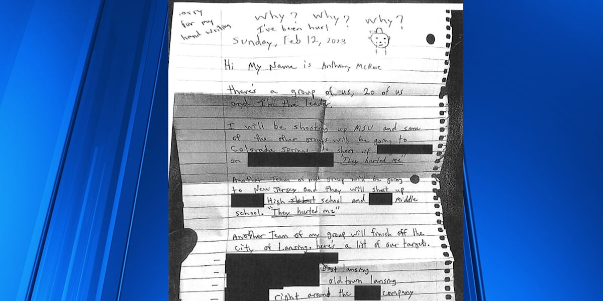 Poice Note Police share handwritten note from MSU shooter, additional updates