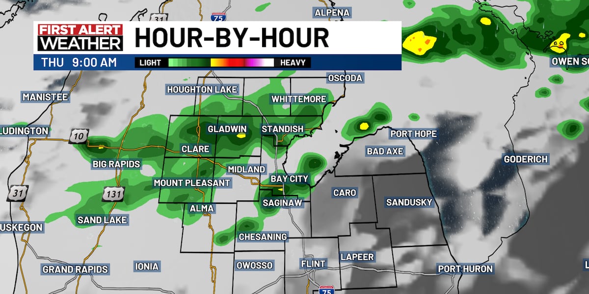 Dry Wednesday, Then Showers and Storms Wednesday Night Into Thursday