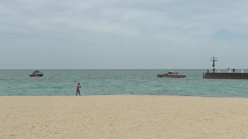 A man died after attempting to swim in the cold waters of Lake Michigan.