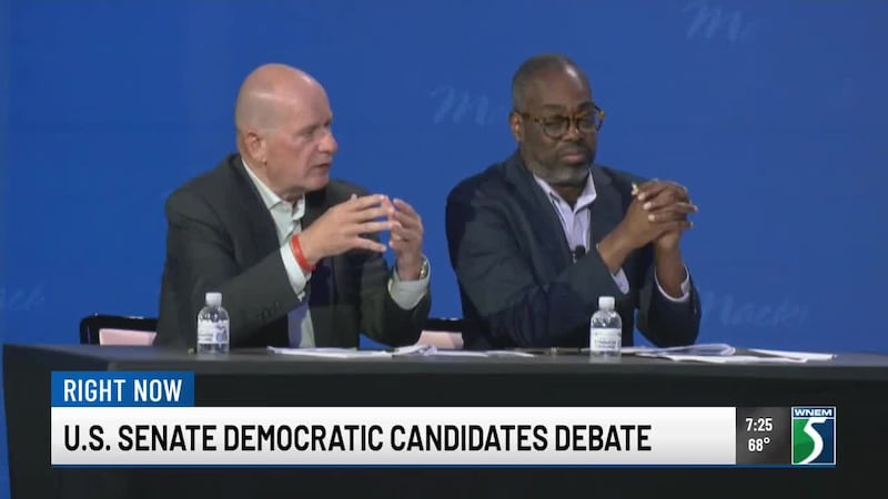 Three Democrats vying for Michigan’s U.S. Senate seat took the stage at the Mackinac Policy...