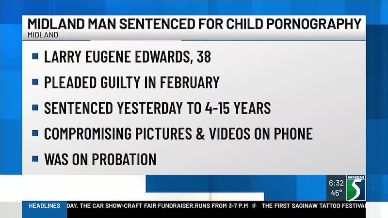 A Midland man was sentenced May 28 to four concurrent prison terms of 4 to 15 years for...