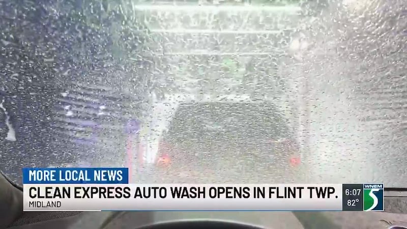 A former Rite Aid has been transformed into a car wash.