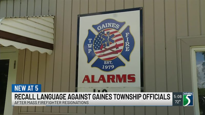Recall language has been filed against the Gaines Township supervisor and the treasurer after...