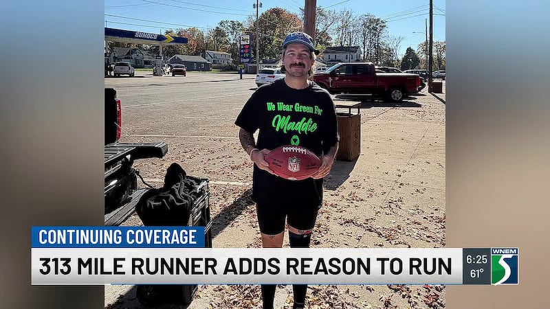 A Flushing man running 313 miles for Breast Cancer Awareness is dedicating part of his run to...
