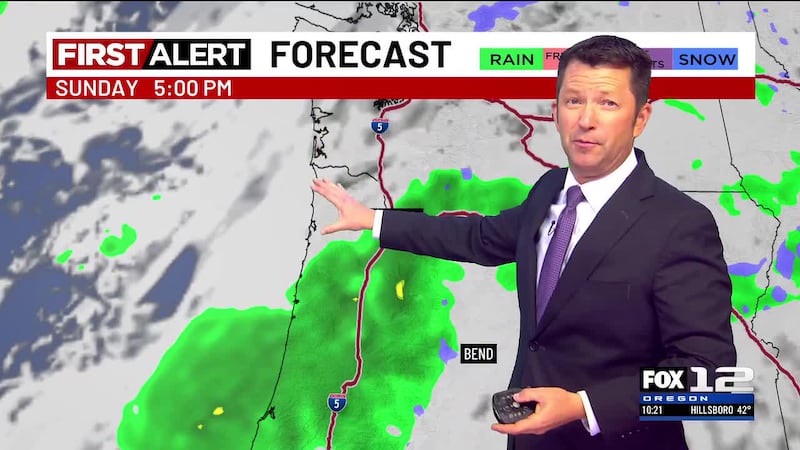 Here's your FOX 12 Oregon Saturday evening forecast for Nov. 22, 2025.